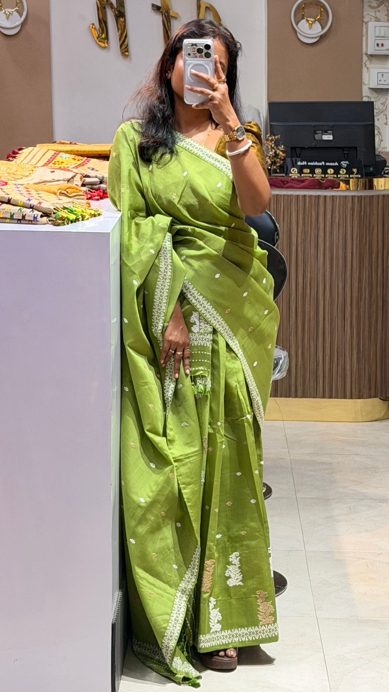 Premium Reshmi cotton mekhela sador