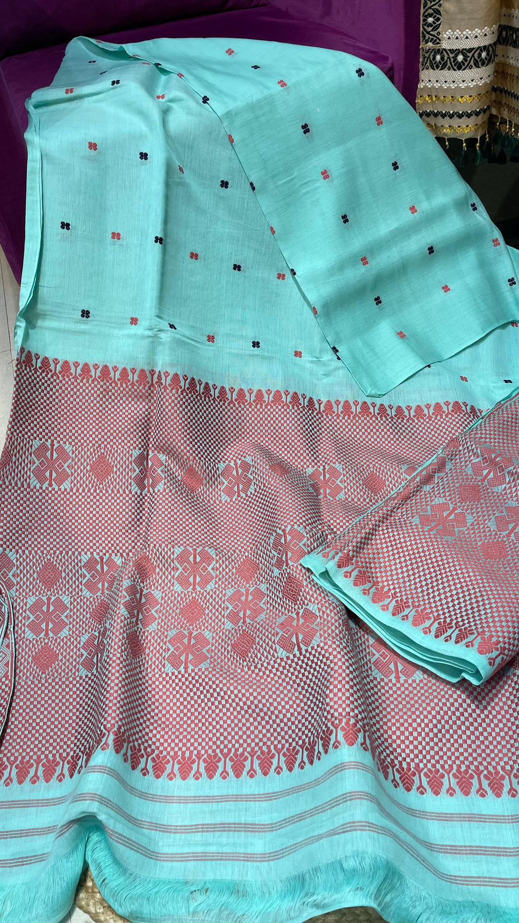 Premium Quality Nuni Cotton Mekhela Sador