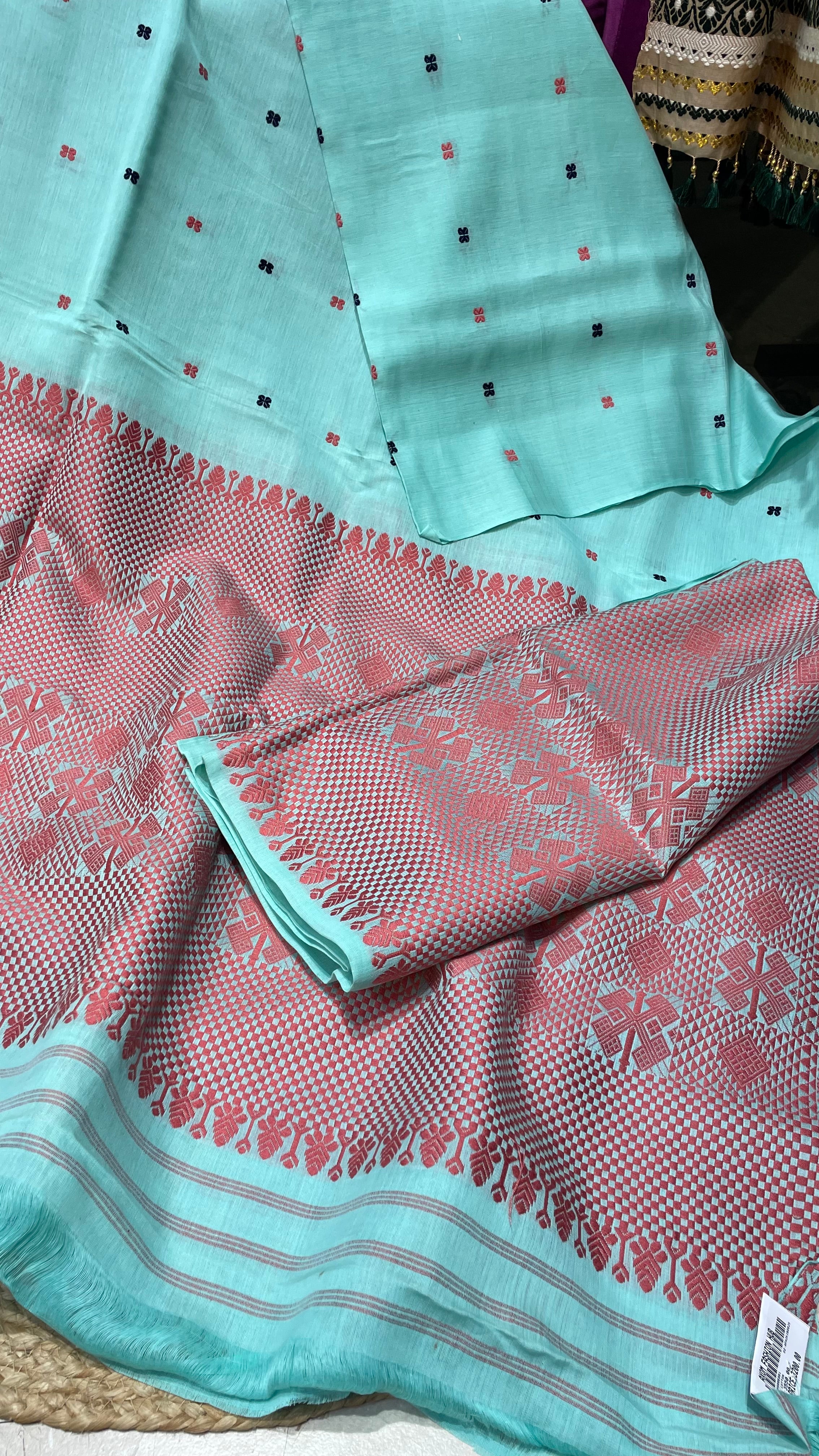 Premium Quality Nuni Cotton Mekhela Sador