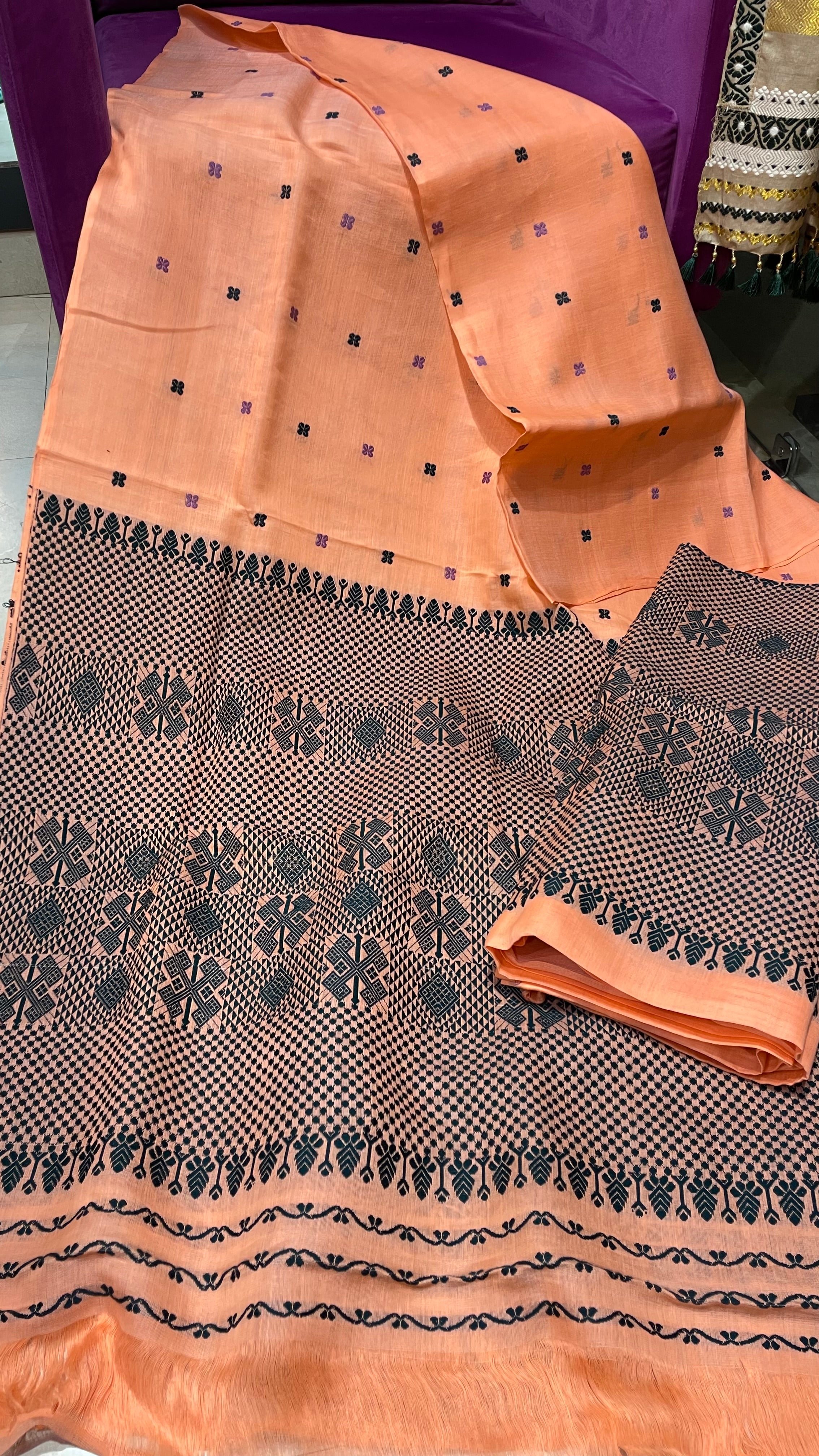 Premium Quality Nuni Cotton Mekhela Sador