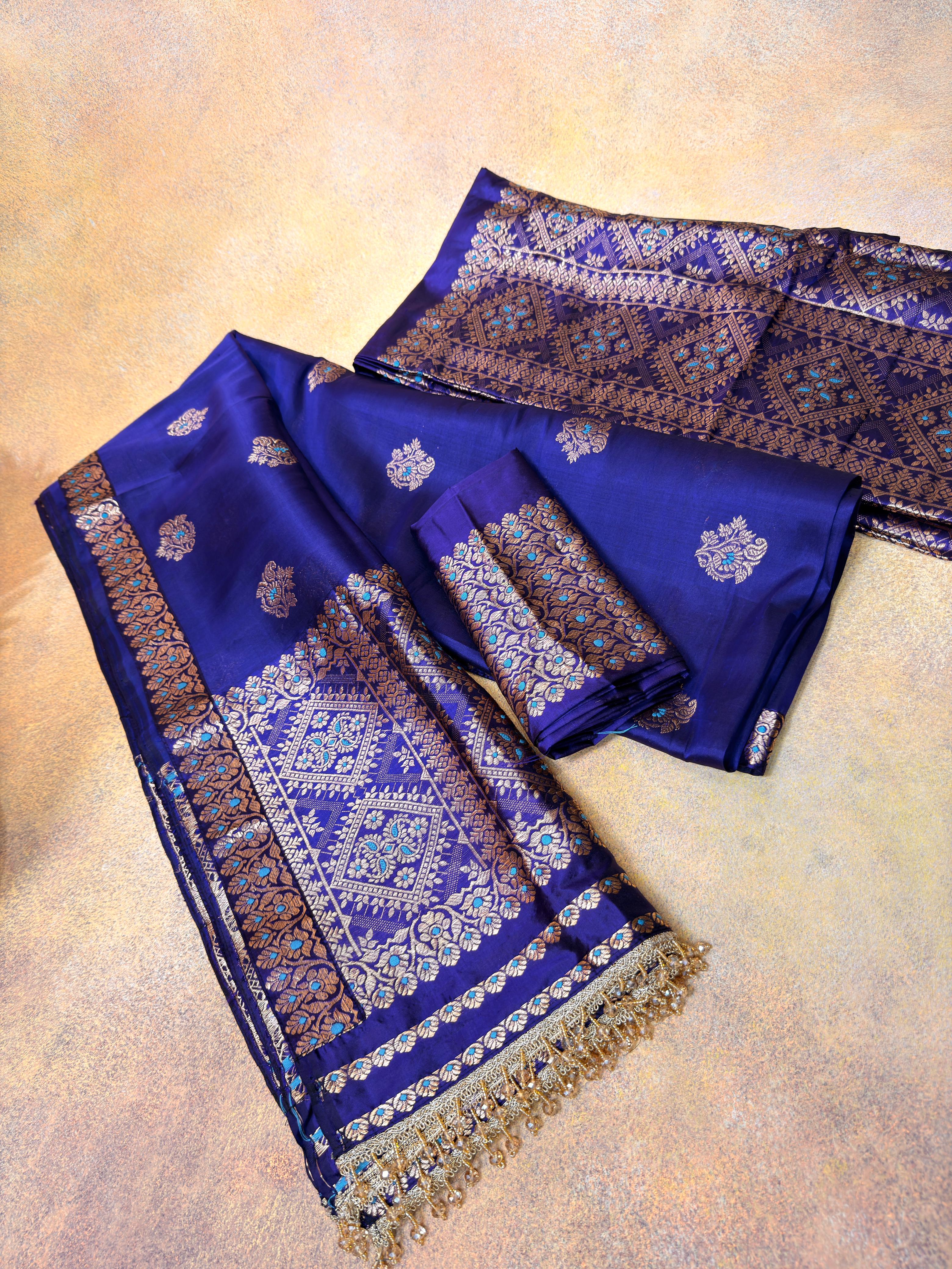 Pure Kesapat Silk Mekhela Sador with Pure Paat Blouse