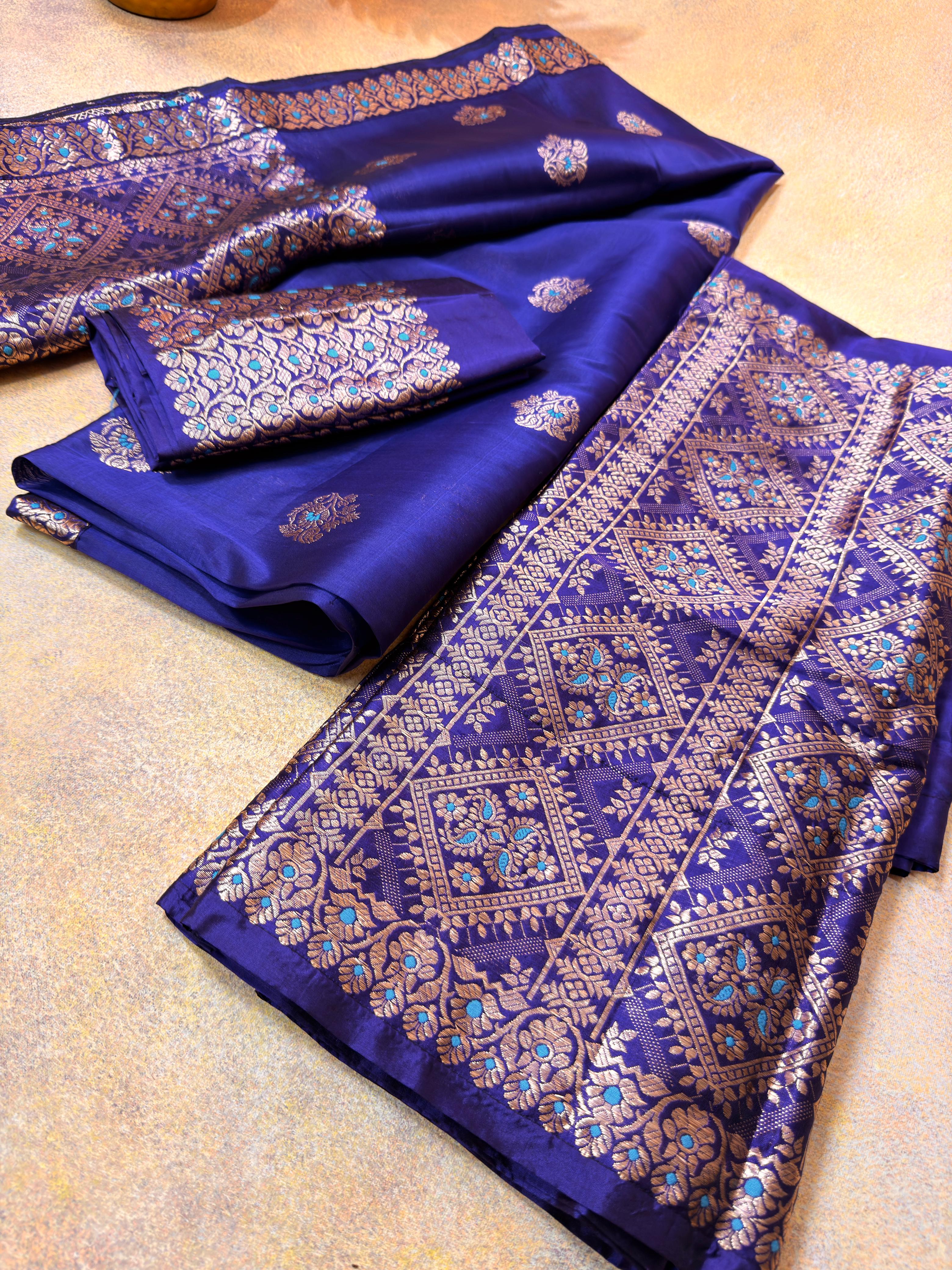 Pure Kesapat Silk Mekhela Sador with Pure Paat Blouse
