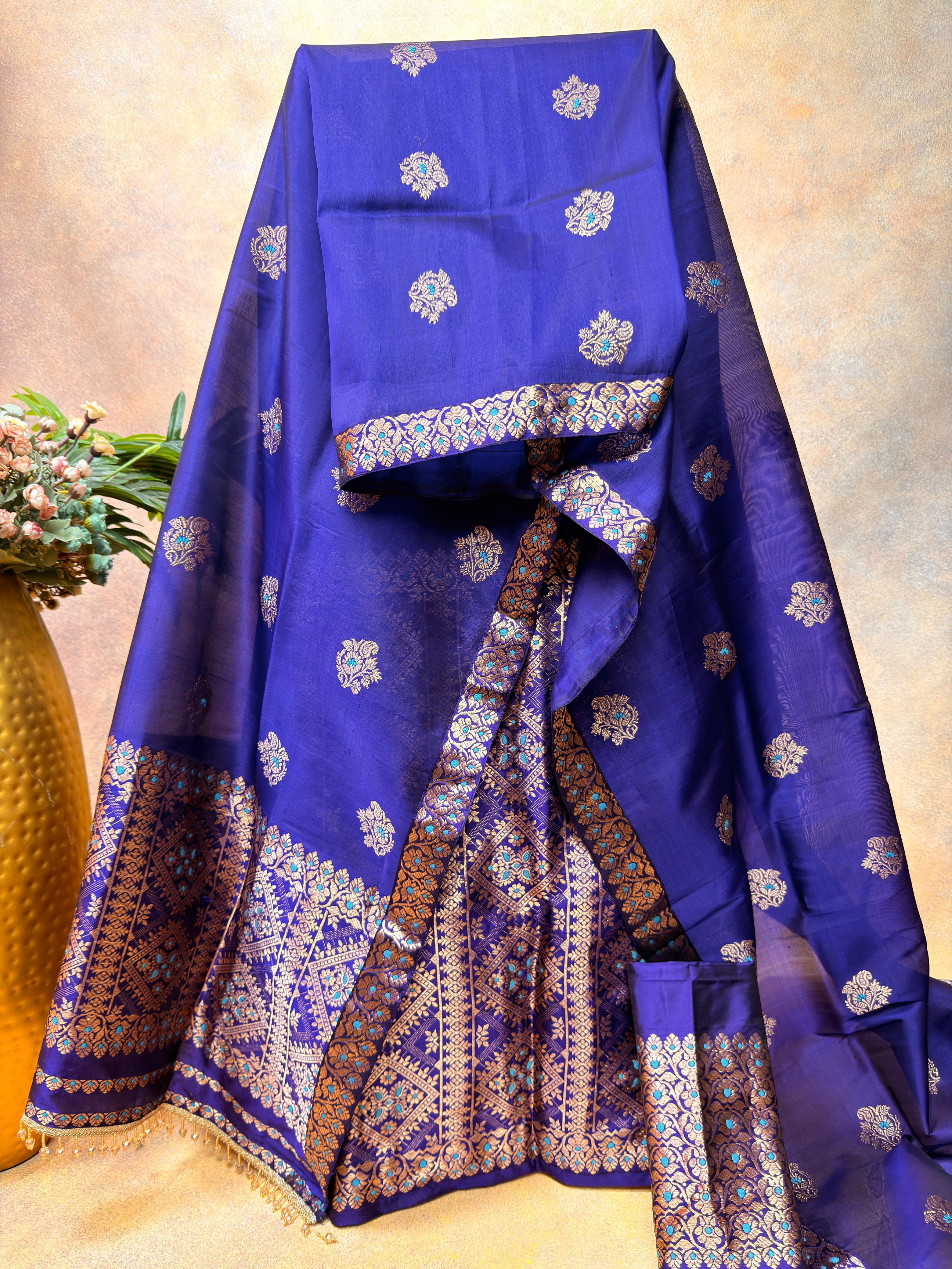 Pure Kesapat Silk Mekhela Sador with Pure Paat Blouse