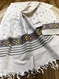 Khadi Soft Ghisa Jura Mekhela Sador - Black Border