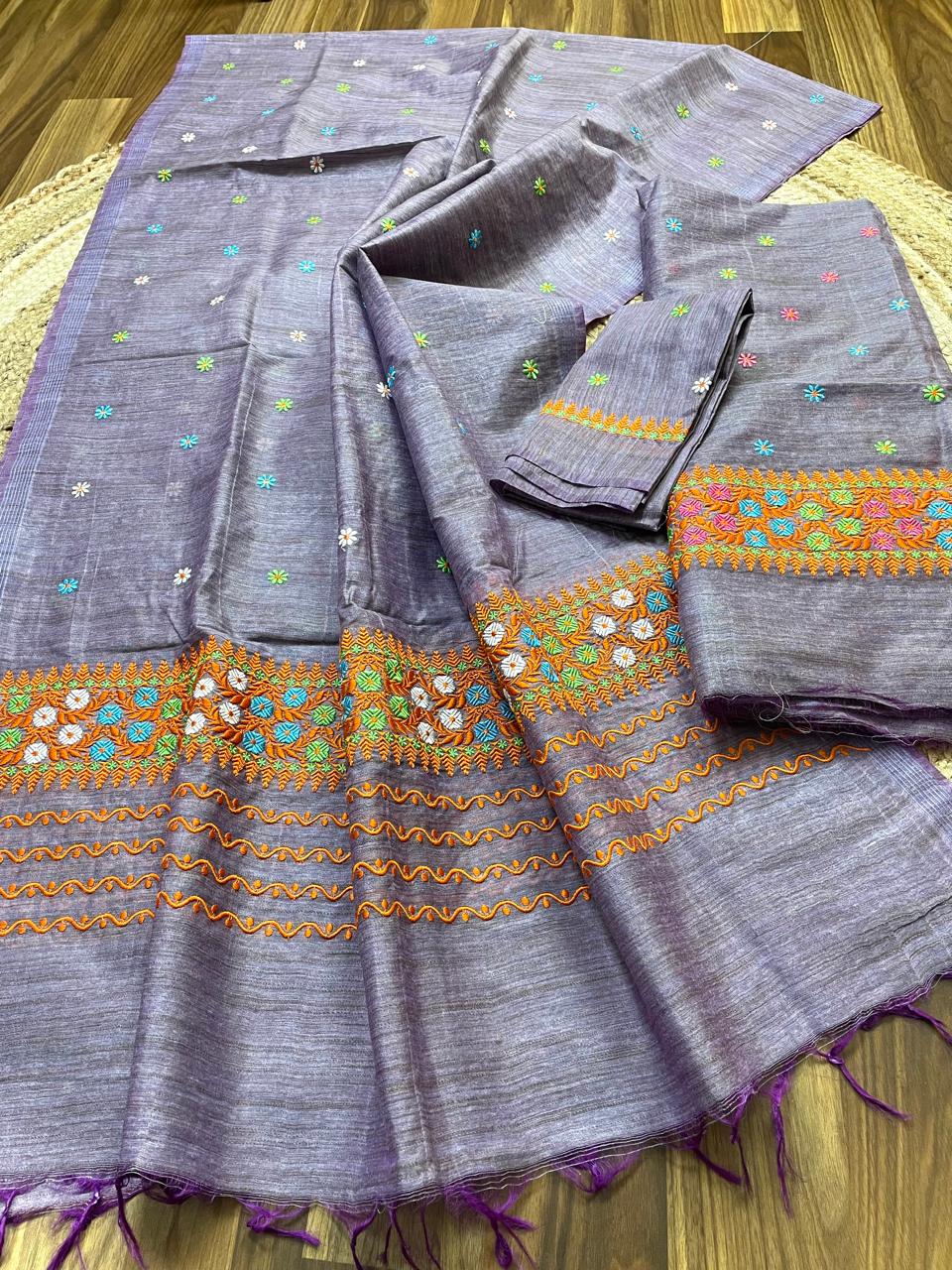 Semi Ghisa Jura Mekhela Sador - Lavender