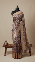 Dusty amethyst georgette saree