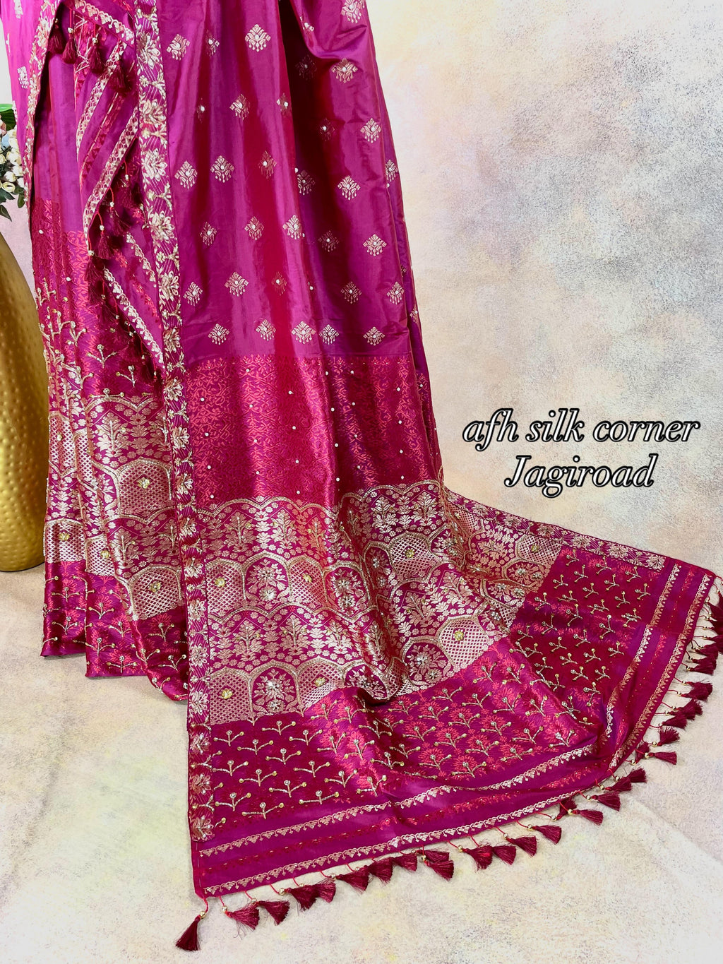 Royal Pair of Designer Pure Assam Silk Mekhela Sador