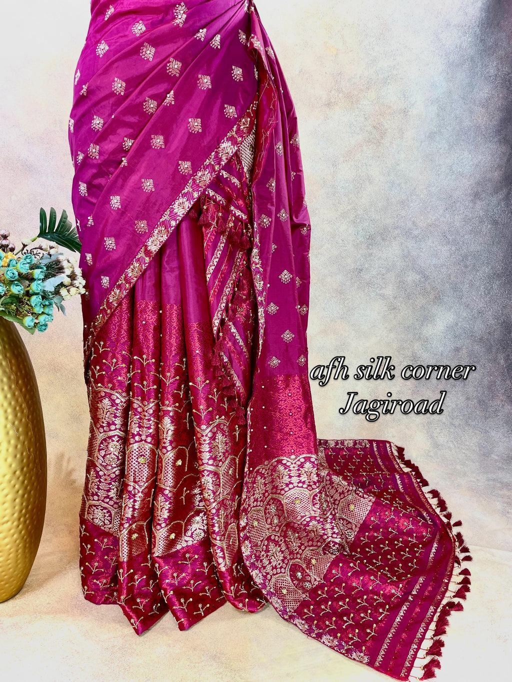 Royal Pair of Designer Pure Assam Silk Mekhela Sador