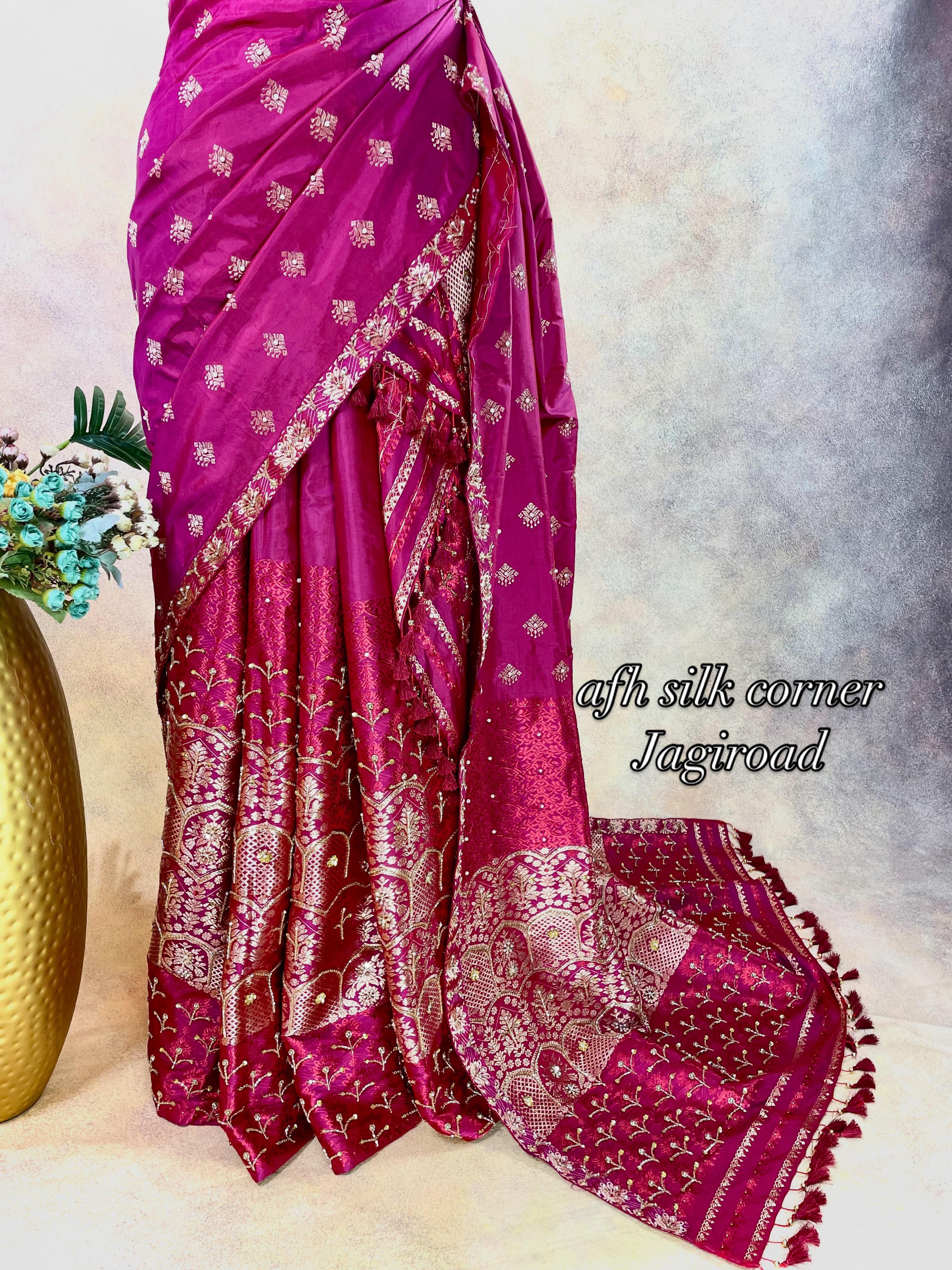 Royal Pair of Designer Pure Assam Silk Mekhela Sador